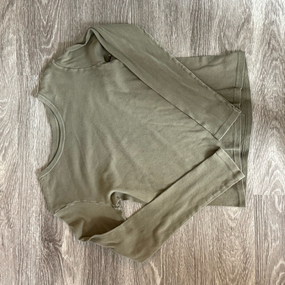Brandy Melville olive green long sleeve shirt